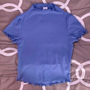 rubbed turtleneck cropped tee